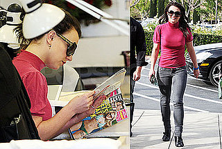 Britney Spears Reading Us Weekly at a LA Salon