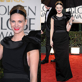 January Jones at the 2010 Golden Globe Awards Wearing Lanvin