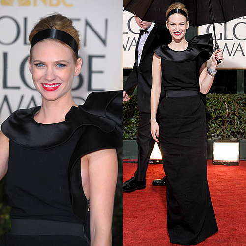 January Jones at the 2010 Golden Globe Awards Wearing Lanvin
