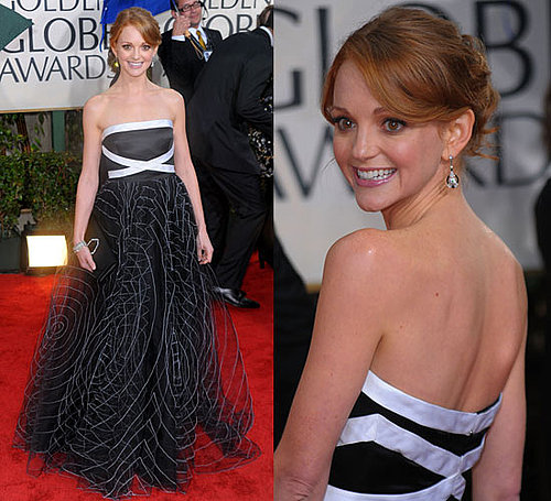 Jayma Mays in Badgley Mischka at 2010 Golden Globes Awards