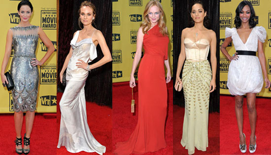 Photos of Diane Kruger, Zoe Saldana, Marion Cotillard, and Emily Blunt at 2010 Critics' Choice Awards