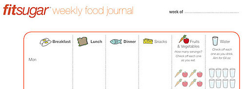 FitSugar's Printable Food Journal