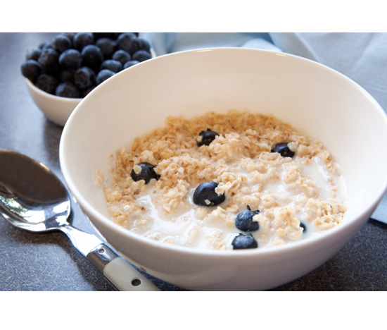Snack: Granola With Milk and Blueberries Snack: Granola With Milk and Blueberries