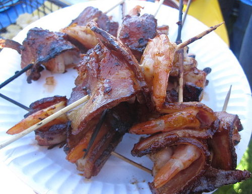 Bacon-Wrapped Shrimp With Chipotle Barbecue Sauce Recipe