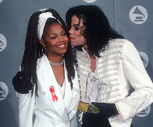 Michael Jackson planted a kiss on his sister Janet Jackson at the 1993 Grammys.
Michael Jackson planted a kiss on his sister Janet Jackson at the 1993 Grammys.