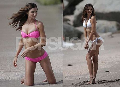 Photos of Miranda Kerr in Bikini For Victoria's Secret Shoot in St Barts