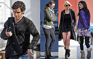 Photos of Leighton Meester, Taylor Momsen, Jessica Szohr and Penn Badgley On Gossip Girl Set