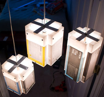 Photos of the Recycled Epson Hanging Light 