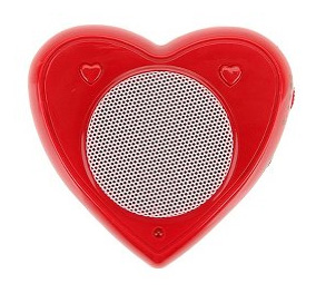 Red Heart Speaker For MP3 Players