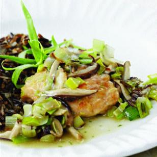 Fast & Easy Recipe For Chicken Thighs With Leeks & Shiitake Mushrooms
