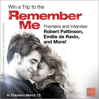 Test Your Robert Pattinson Knowledge For a Chance to Win a Trip to Interview the Cast at the Remember Me Premiere! Test Your Robert Pattinson Knowledge For a Chance to Win a Trip to Interview the Cast at the Remember Me Premiere!