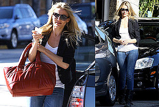 Photos of Cameron Diaz Leaving Madeo in LA With a Red Purse
