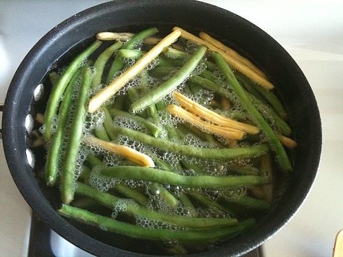 Blanching the Green Beans Blanching the Green Beans