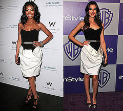 Brandy and Odette Yustman Wearing Same Paule Ka Dress Brandy and Odette Yustman Wearing Same Paule Ka Dress