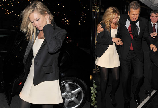 Photos of Kate Moss, Who's Naked on the Cover of Love Magazine, Leaving Scott's in London With Mario Testino Photos of Kate Moss, Who's Naked on the Cover of Love Magazine, Leaving Scott's in London With Mario Testino