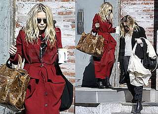 Photos of Mary-Kate and Ashley Olsen Leaving Mary-Kate's NYC Apartment