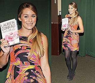 Lauren Conrad Wears Tropical Print Nanette Lepore Dress During the NYC Signing of Her Book