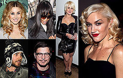 Photos of Celebrities in the Front Row of New York Fashion Week Autumn Fall 2010 Gwen Stefani, Kelly Osbourne, Red Dress Show