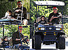 Photos of Matthew and Levi McConaughey Driving Around Malibu in a Black Golf Cart