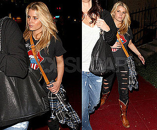 Photos of Jessica Simpson Leaving Dane Cook's Comedy Show at The Laugh Factory in LA