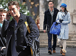 Photos of Chace Crawford And Leighton Meester Filming Gossip Girl in NYC