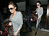 Photos of Victoria Beckham Arriving at LAX Wearing a Casual Gray Sweater and Jeans
