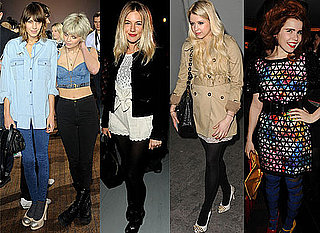 Photos of Celebs at Parties and in the Front Row at London Fashion Week 2010 Including Alexa Chung, Sienna Miller 2010-02-22 04:17:00