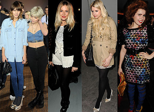 Photos of Celebs at Parties and in the Front Row at London Fashion Week 2010 Including Alexa Chung, Sienna Miller 2010-02-22 15:30:02
