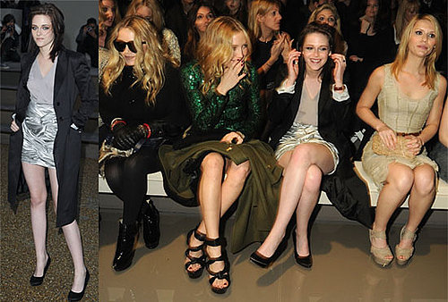 Photos of Kristen Stewart Smiling at Burberry at London Fashion Week Plus Kate Hudson, Mary-Kate Olsen, Jamie Campbell Bower