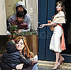 Photos of Angelina Jolie, Pax Jolie-Pitt on the Paris Set of The Tourist