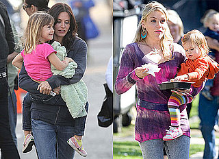 Photos of Courteney Cox and Busy Philipps With Their Daughters on Cougar Town Set