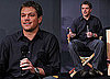 Photos of Matt Damon and Paul Greengrass at a Q&A For Green Zone; Talking About His Mustache