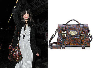 Photos of Daisy Lowe with a Mulberry Alexa Handbag in Leopard Print