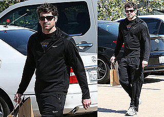Photos of Patrick Dempsey Wearing All Black and Smiling While Running Errands in Los Angeles