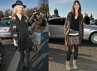 Photos of Clemence Poesy and Charlotte Gainsbourg at Balenciaga Autumn Show