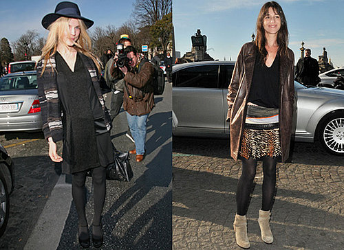 Photos of Clemence Poesy and Charlotte Gainsbourg at Balenciaga Autumn Show