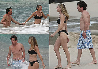 Shirtless Michael J. Fox and Wife Tracy Pollan in a Bikini in St. Barts