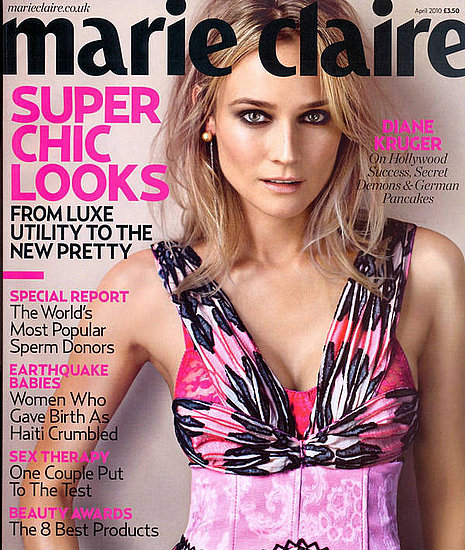 Diane Kruger does Marie Claire UK-april 2010