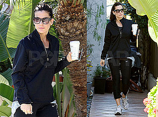 Photos of Sandra Bullock Working Out and Picking up Jesse's Girls From School