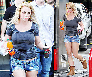 Photos of Britney Spears in Shorts and Uggs Walking Into A Gas Station