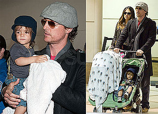 Photos of Matthew, Levi, Vida McConaughey With Camila Alves Leaving New York City