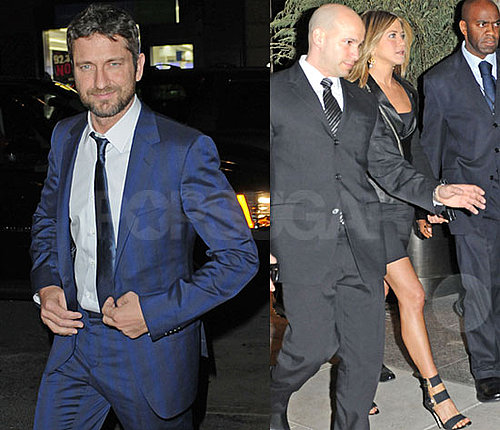 Photos of Jennifer Aniston and Gerard Butler Going From the NYC Premiere of The Bounty Hunter to the Afterparty