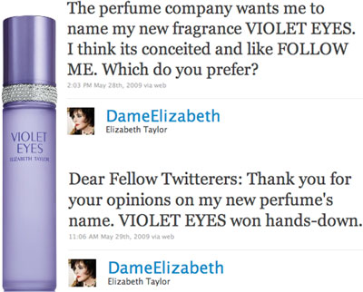 Elizabeth Taylor Lets Twitter Name New Perfume