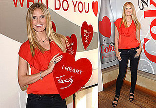 Photos of Heidi Klum at the Heart Truth Pop-Up Experience Wearing Red in Los Angeles 2010-03-19 15:00:00