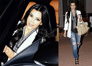 Photos of Kim Kardashian Driving a Masarati in Miami Wearing White
