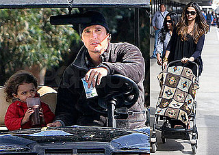 Photos of Levi McConaughey With Matthew McConaughey in LA; Camila Alves at LAX With Vida McConaughey