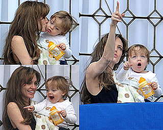 Photos of Angelina Jolie With Knox on Their Venice Balcony