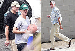 Photos of George Clooney Playing Basketball on the Hawaii Set of The Descendants