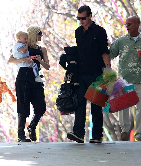 Gwen Stefani and family  attending a party at Ron Meyer's House for Easter Sunday in Malibu, CA 