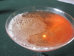 St. Germain and Pomegranate Gin Cocktail
